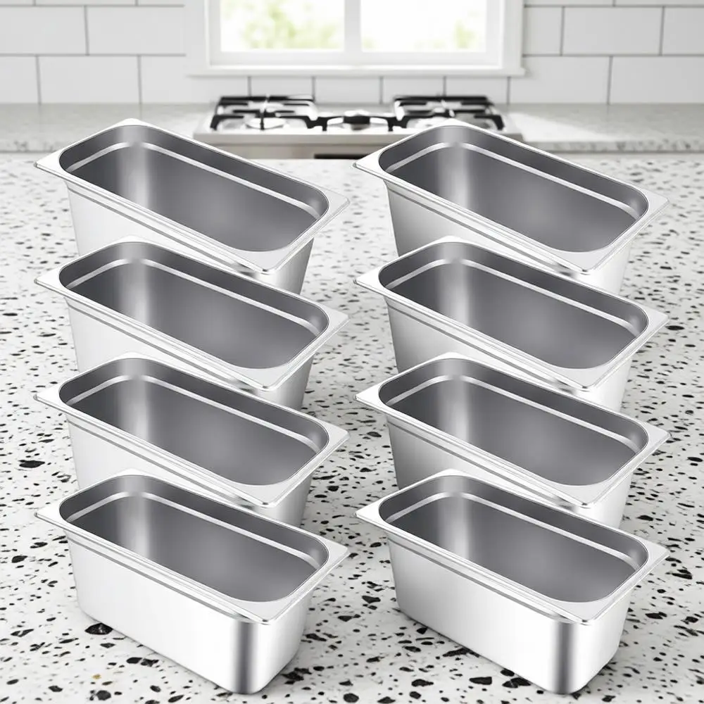 Набор из 10 противней для пароварки из нержавеющей стали, размер 1/3, толщина 0,8 мм, с защитой от заедания, для подогрева пищи, для ресторанов и кейтеринга
Набор из 10 противней для пароварки из нержавеющей стали, размер 1/3, толщина 0,8 мм, с защитой от заедания, для подогрева пищи, для ресторанов и кейтеринга