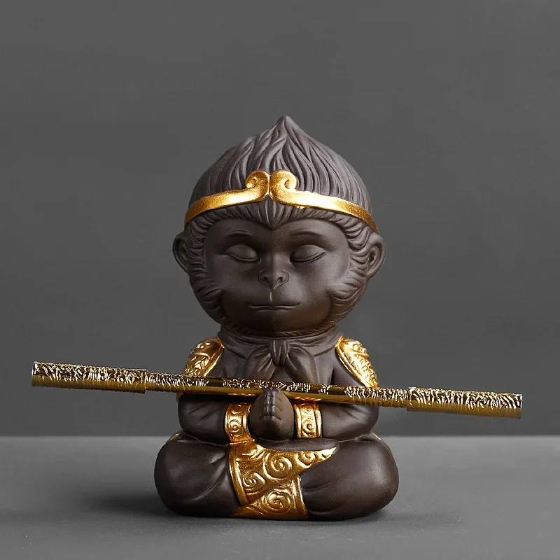 Китайский фиолетовый глиняный чайный сервиз кунг-фу Monkey King Tea Pet для украшения дома, чайная церемония, аксессуары из фиолетовой глины
Китайский фиолетовый глиняный чайный сервиз кунг-фу Monkey King Tea Pet для украшения дома, чайная церемония, аксессуары из фиолетовой глины