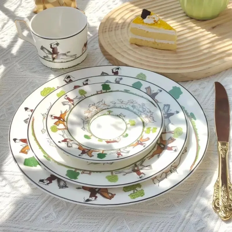Equestrian Tableware, Food Plates, Coffee Cup, Tea Cup Set, Mug, Coffeeware, Teaware for Home Kitchenware Cerámica de vajilla
Equestrian Tableware, Food Plates, Coffee Cup, Tea Cup Set, Mug, Coffeeware, Teaware for Home Kitchenware Cerámica de vajilla