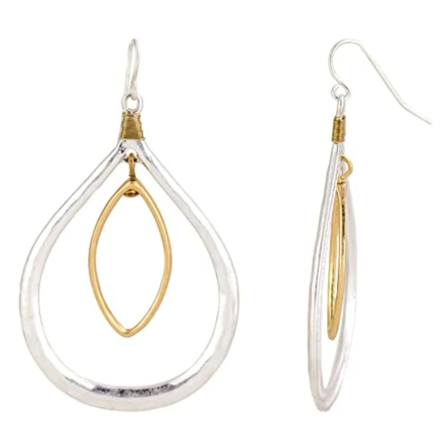 Jewelry Oval Orbital Teardrop Earrings - Two Tone
Jewelry Oval Orbital Teardrop Earrings - Two Tone