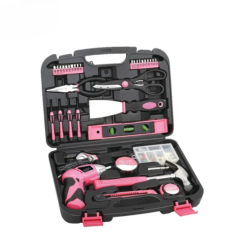 Professional Repair Household Hand Pink Color Power Electric Drill Tool Set
Professional Repair Household Hand Pink Color Power Electric Drill Tool Set