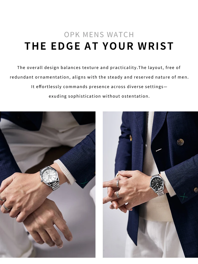 OPK brand cross-border hot selling business waterproof single calendar quartz watch men's watch 6088 OPK brand cross-border hot selling business waterproof single calendar quartz watch men's watch 6088