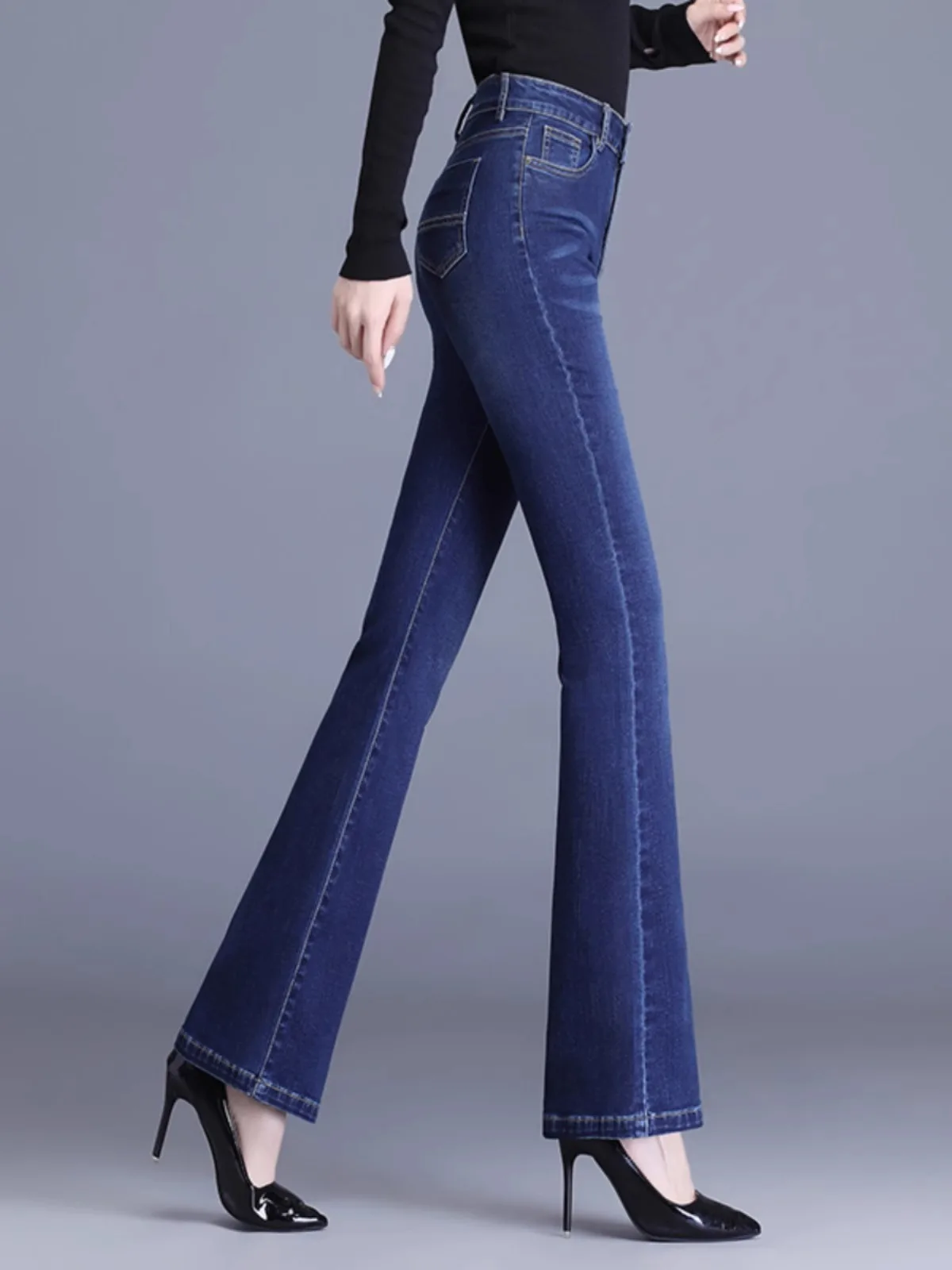 High Waist Bell Bottom Jeans Women's Slim Fit Elastic Slimming Large Size Fat MM mid Age Mom Bell Pants Spring Summer New Arr...
High Waist Bell Bottom Jeans Women's Slim Fit Elastic Slimming Large Size Fat MM mid Age Mom Bell Pants Spring Summer New Arr...