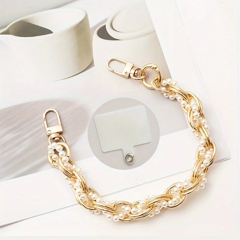 New woven pearl creative bead mobile phone chain hanging rope double buckle rope ins style
New woven pearl creative bead mobile phone chain hanging rope double buckle rope ins style
