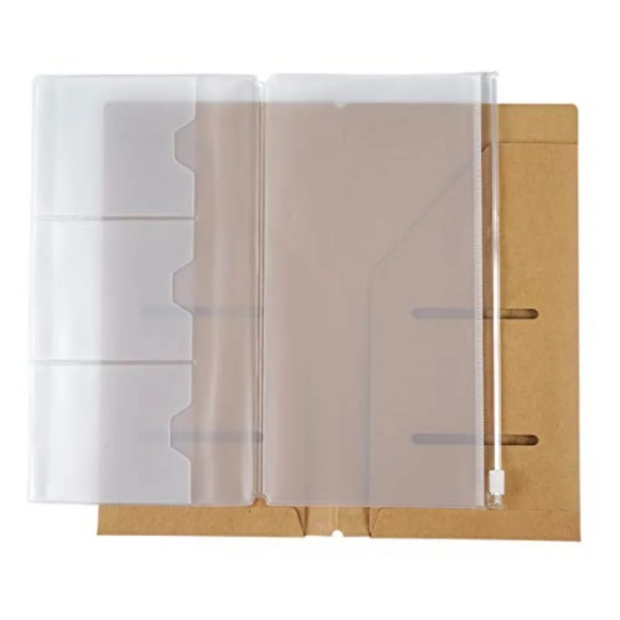 Kraft File Folder + Zipper PVC Pouch/Storage Bag Travelers Jourl Accessories Pack - Refills for Standard Size Travelers Noteboo
Kraft File Folder + Zipper PVC Pouch/Storage Bag Travelers Jourl Accessories Pack - Refills for Standard Size Travelers Noteboo