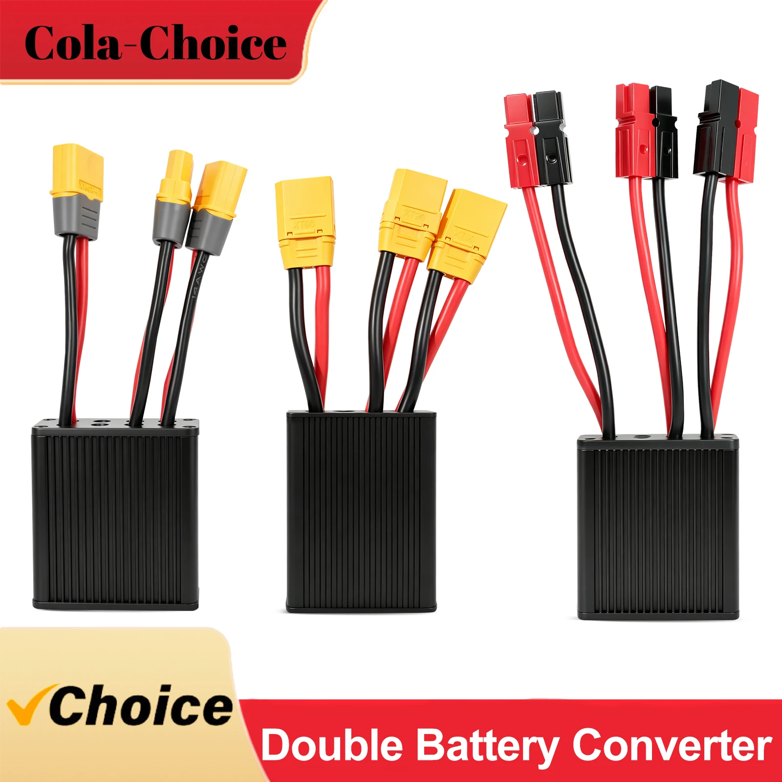 Mini electric bicycle dual-battery discharge converter connection adapter, voltage range 10 - 100V,Anderson/XT60/XT90 connecto
Mini electric bicycle dual-battery discharge converter connection adapter, voltage range 10 - 100V,Anderson/XT60/XT90 connecto