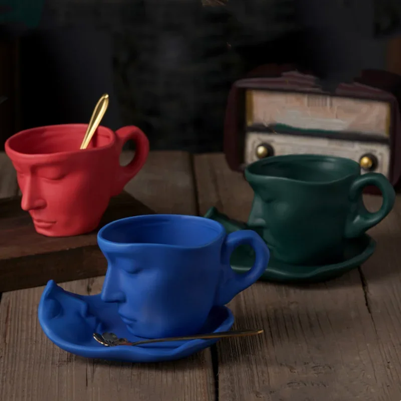 Face Ceramics Coffee Cup and Saucer Set Kiss Shape Mug Milk Tea Cup Water Cups Teacup Milk Mug Coffee Mug Afternoon Tea Cup Gift
Face Ceramics Coffee Cup and Saucer Set Kiss Shape Mug Milk Tea Cup Water Cups Teacup Milk Mug Coffee Mug Afternoon Tea Cup Gift