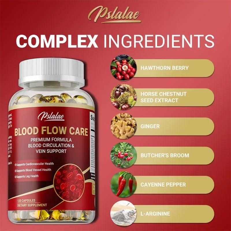 Blood Flow Care Supplement - Supporting Blood Circulation, Promotes Leg Vein, Heart, Blood Vessel and Cardiovascular HealthSuppl
Blood Flow Care Supplement - Supporting Blood Circulation, Promotes Leg Vein, Heart, Blood Vessel and Cardiovascular HealthSuppl