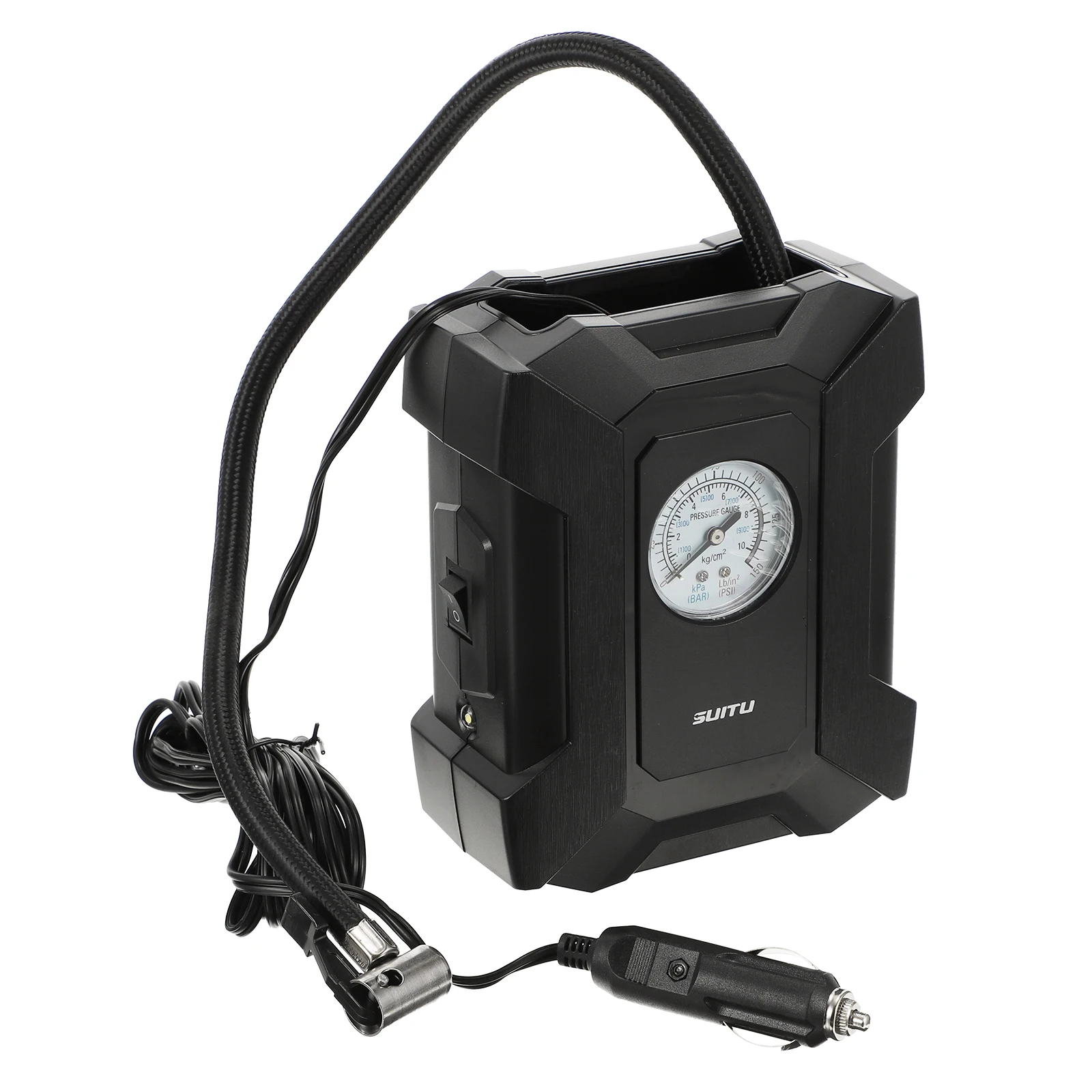 Portable Car Tire Inflator Pump Black Aluminum Alloy Compressor for Vehicle Tires Emergency LED Practical Efficient Design
Portable Car Tire Inflator Pump Black Aluminum Alloy Compressor for Vehicle Tires Emergency LED Practical Efficient Design