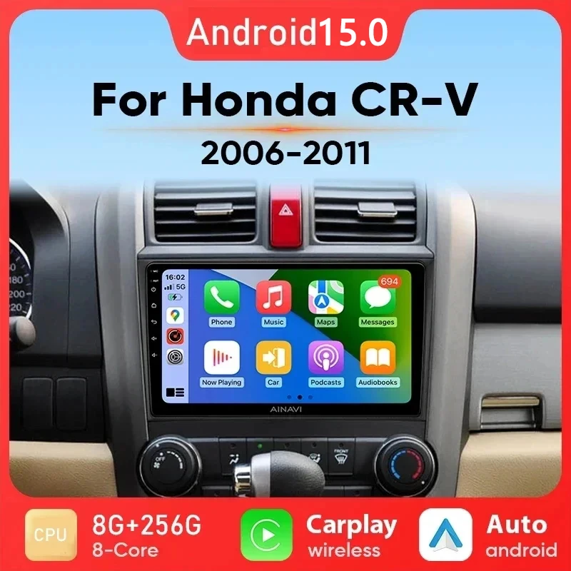 Android 15 Carplay Авто Авто Радио Мультимедийный Плеер Для Honda CRV CR-V 2006-2011 Wi-Fi Carplay 2din GPS Авто Радио Стерео DSP
Android 15 Carplay Авто Авто Радио Мультимедийный Плеер Для Honda CRV CR-V 2006-2011 Wi-Fi Carplay 2din GPS Авто Радио Стерео DSP