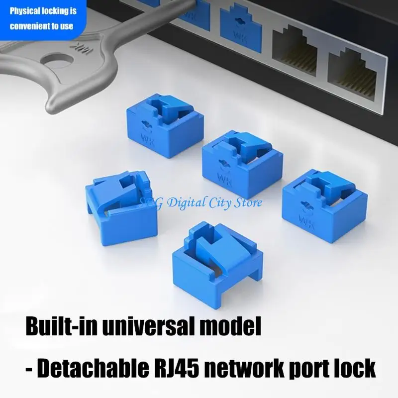 U75B RJ45 Port Safety Lock Removable Design With Compatible For Routers Computers