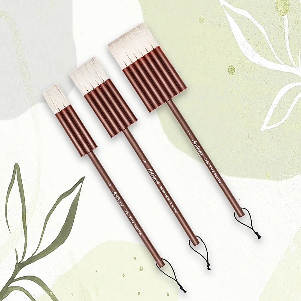 Artsecret Soft Goat Hair Hake Brush Bamboo Handle Flat Blender Brushes for Watercolor Acrylic Gouache Art Supplies
Artsecret Soft Goat Hair Hake Brush Bamboo Handle Flat Blender Brushes for Watercolor Acrylic Gouache Art Supplies