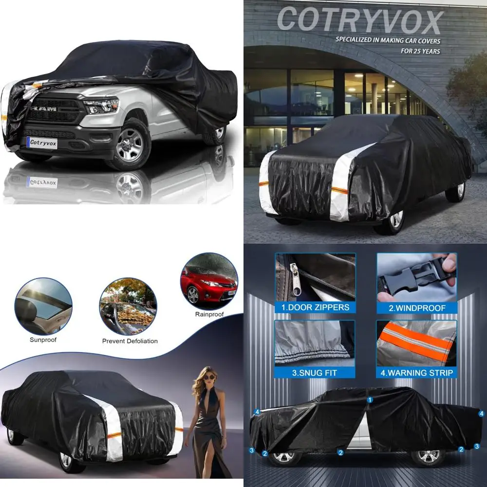 Custom Fit Truck Cover for 2009-2026 Crew Cab Short Bed, 12-Layer Exterior Protection with Door Zipper
Custom Fit Truck Cover for 2009-2026 Crew Cab Short Bed, 12-Layer Exterior Protection with Door Zipper