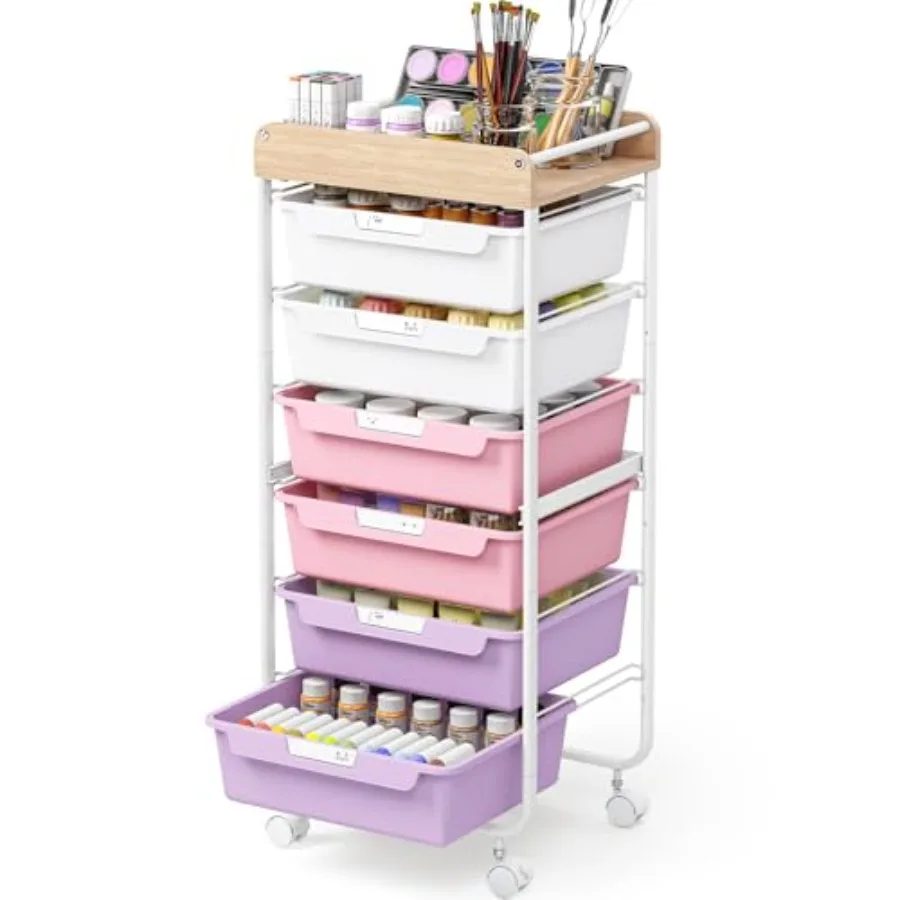 Rolling Cart with 6 DrawersUtility Storage Cart with Drawers Art Craft Organizers and Storage Makeup Organizer with Wooden Tabl
Rolling Cart with 6 DrawersUtility Storage Cart with Drawers Art Craft Organizers and Storage Makeup Organizer with Wooden Tabl