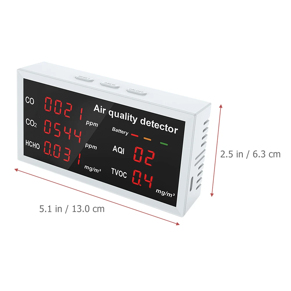 Portable Air Quality Monitor Indoor Tester Home CO2 5 Real Time Display Gas Detection Instrument
Portable Air Quality Monitor Indoor Tester Home CO2 5 Real Time Display Gas Detection Instrument