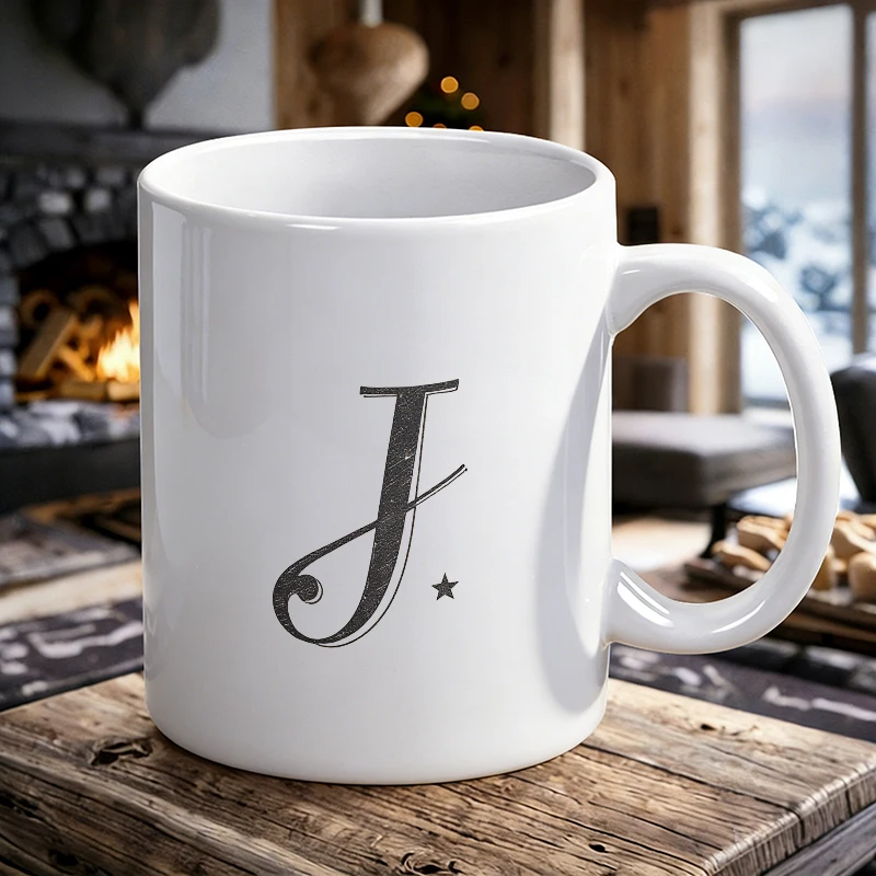 Stylized Letter J and Star Patterned Key Button Print Mug Coffee Cup Ceramic Cup with Juneteenth print
Stylized Letter J and Star Patterned Key Button Print Mug Coffee Cup Ceramic Cup with Juneteenth print