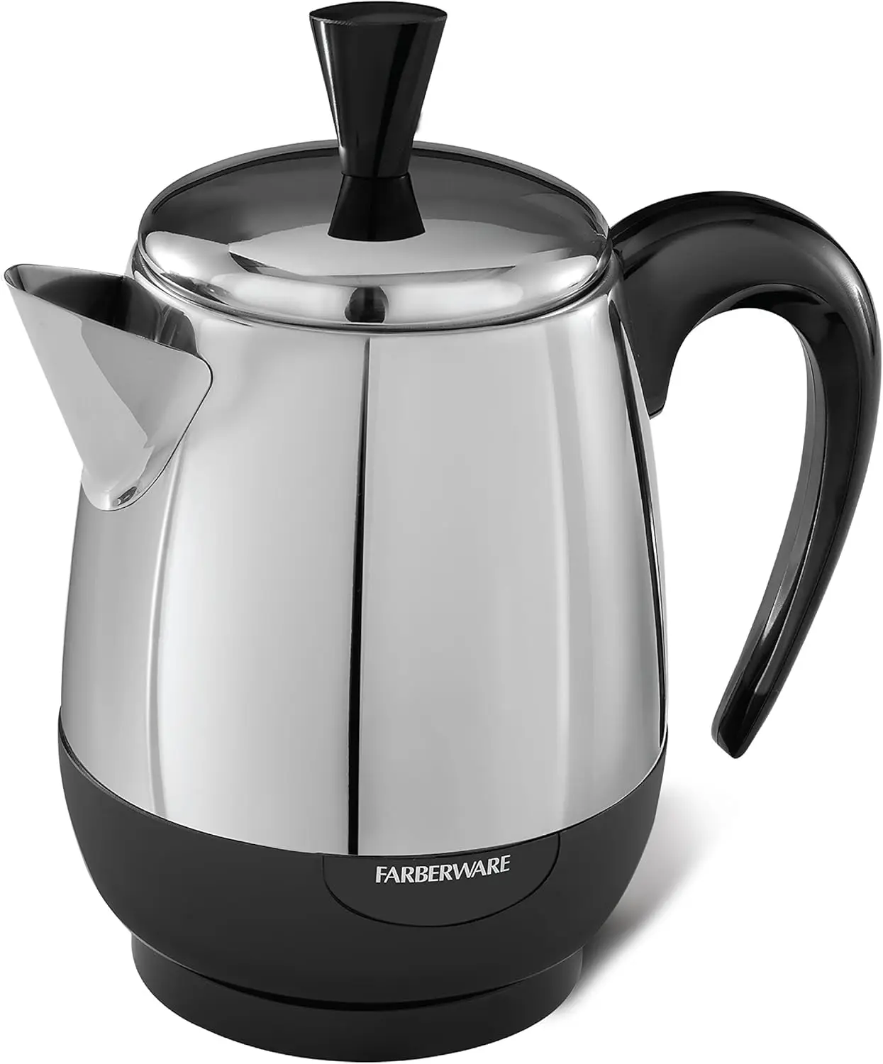 Электрический перколятор для кофе Farberware, FCP240, корзина из нержавеющей стали, автоматическое сохранение тепла, без капельного носика, 4 чашки
Электрический перколятор для кофе Farberware, FCP240, корзина из нержавеющей стали, автоматическое сохранение тепла, без капельного носика, 4 чашки