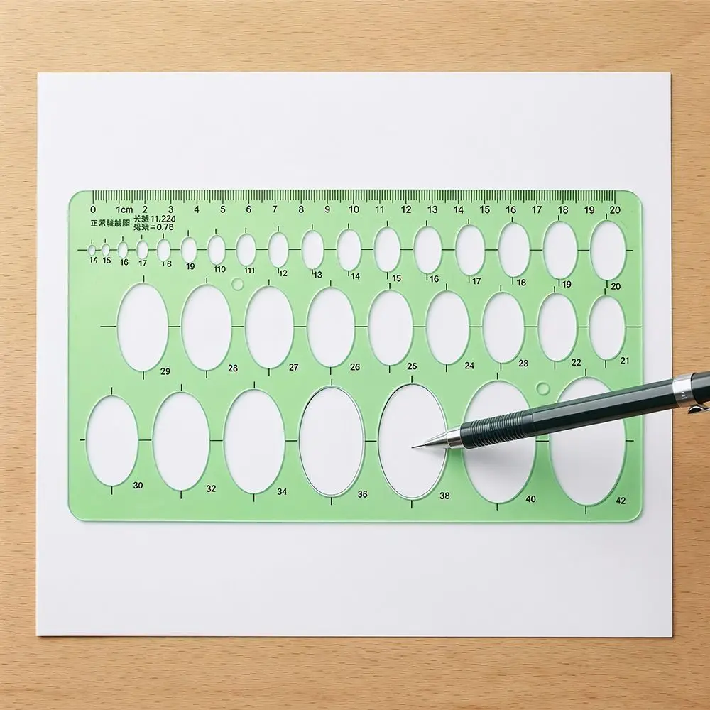 4Pcs Clear Circle Template Geometric Drawing Green Plastic Plastic Oval Stencil Multifunctional Reusable Technical Drawing Ruler
4Pcs Clear Circle Template Geometric Drawing Green Plastic Plastic Oval Stencil Multifunctional Reusable Technical Drawing Ruler