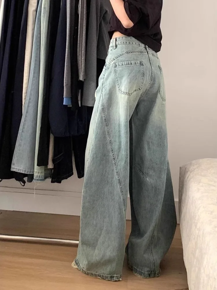 American Style High Waist Wide Leg Jeans Women's Summer Thin Loose Slimming Floor Length Torn Denim Casual High Waist Loose Fit
American Style High Waist Wide Leg Jeans Women's Summer Thin Loose Slimming Floor Length Torn Denim Casual High Waist Loose Fit