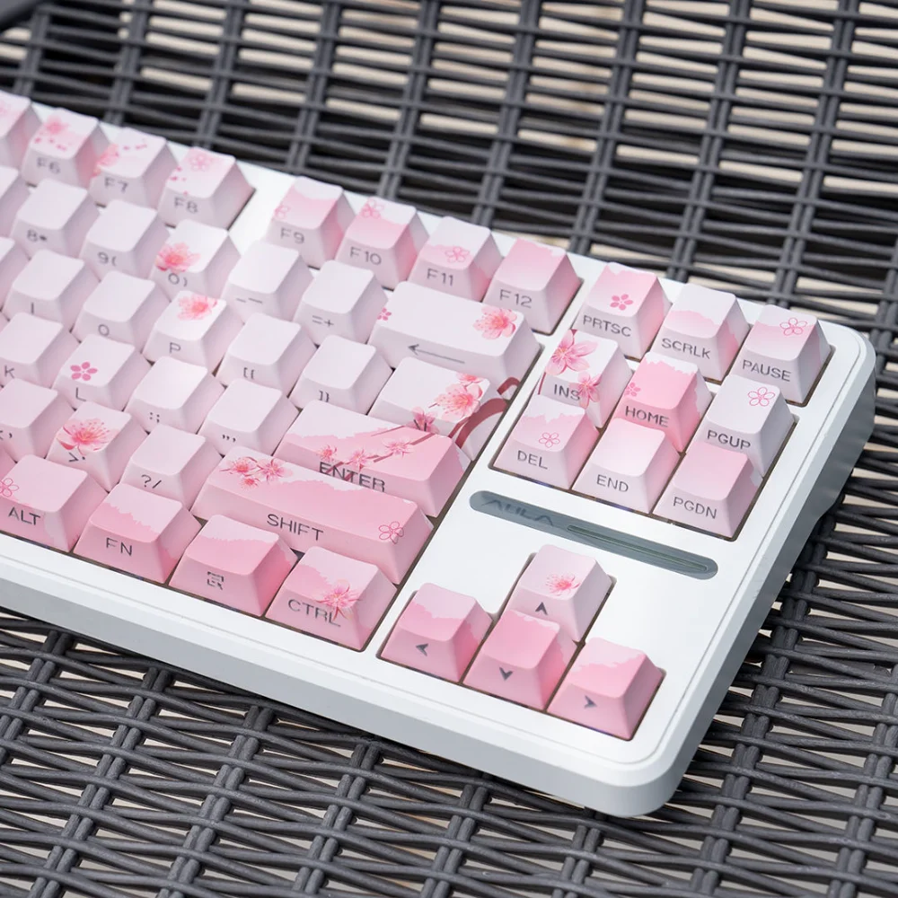 Side Carve Translucent Keycap Set PBT 127 Keys Sakura Pink Teenage Girl for MX Switch 60/64/84/98/108 Mechanical Keyboards
Side Carve Translucent Keycap Set PBT 127 Keys Sakura Pink Teenage Girl for MX Switch 60/64/84/98/108 Mechanical Keyboards