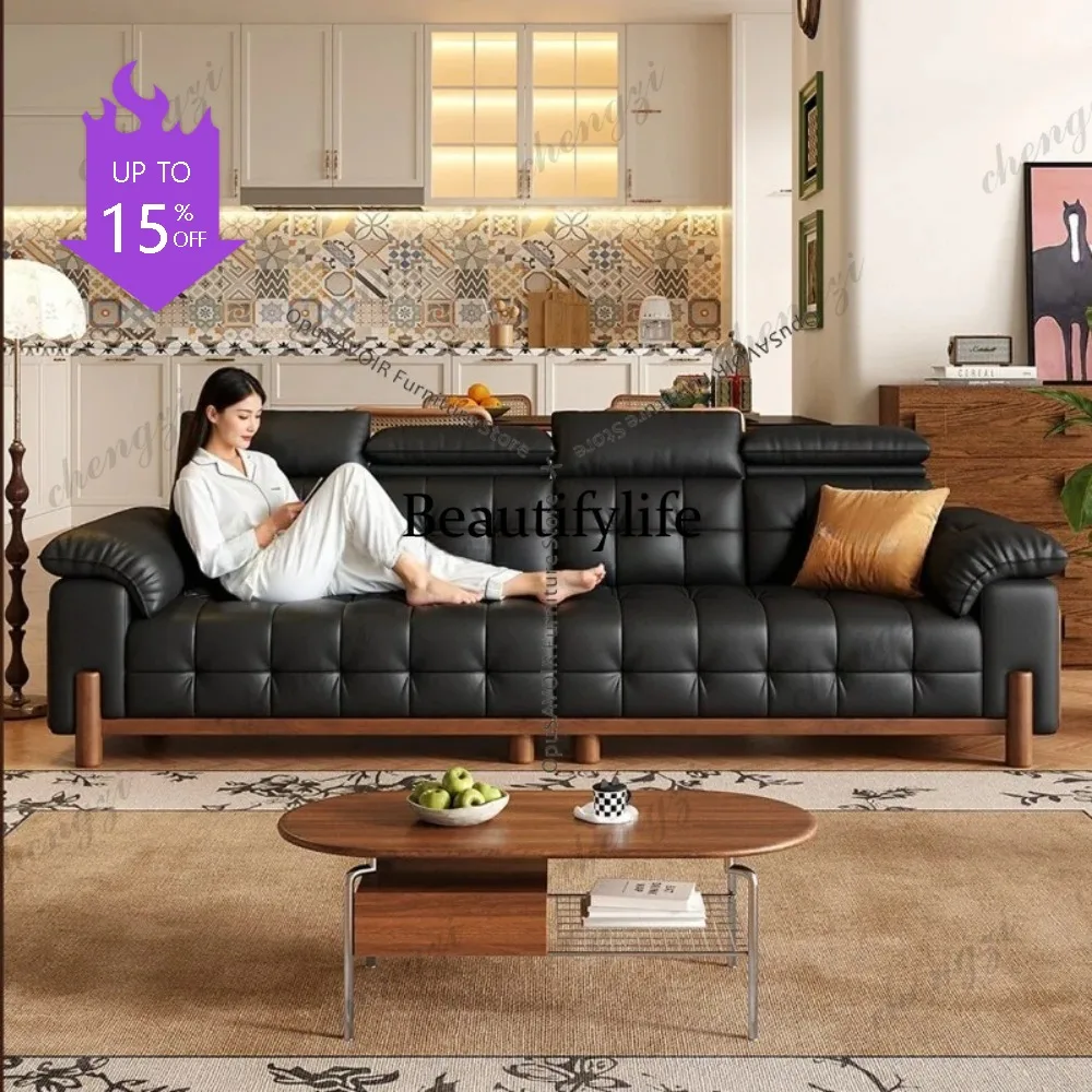 07 Mid-Century Modern Solid Wood Living Room Sofa Vintage Top-Grain Leather Retro Living Room Sofa Genuine Cowhide Furniture
07 Mid-Century Modern Solid Wood Living Room Sofa Vintage Top-Grain Leather Retro Living Room Sofa Genuine Cowhide Furniture