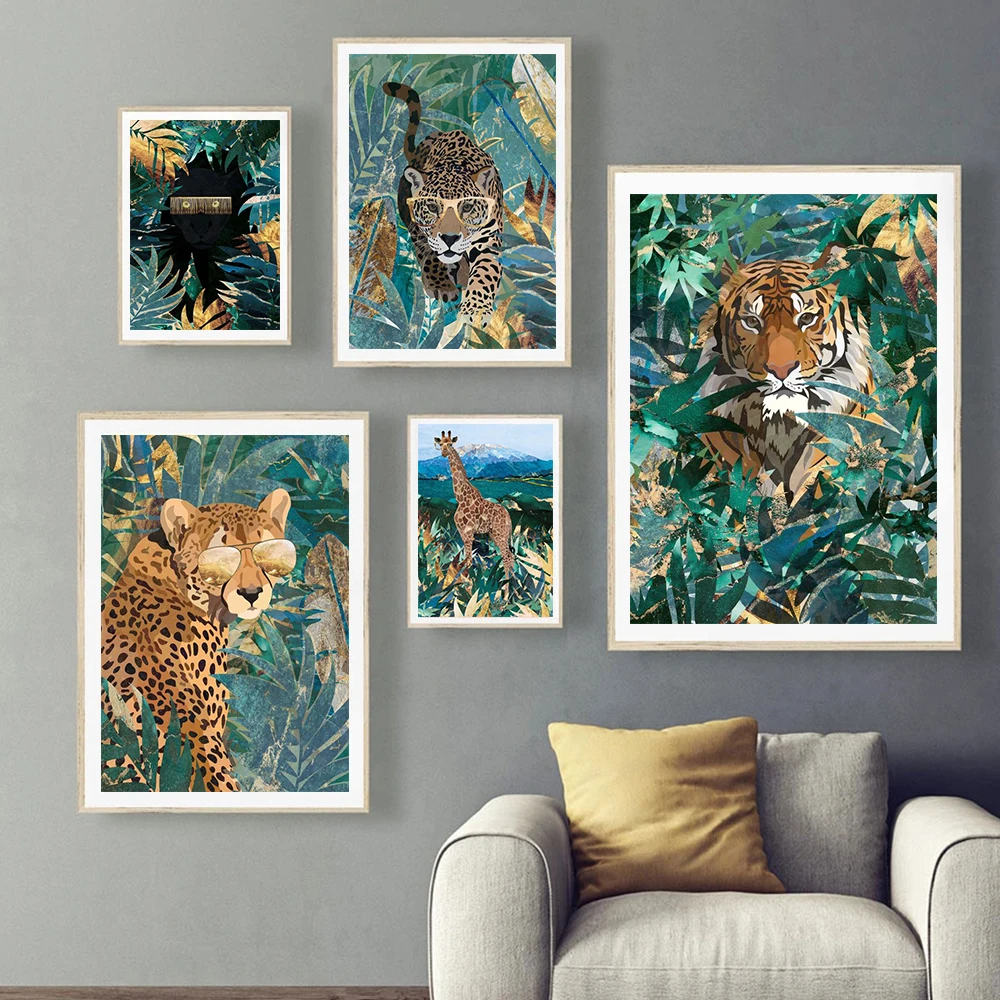 Tropical Plants And Jungle Aniaml Poster Prints Living Room Home Decor Abstract Leopard Tiger Giraffe Canvas Painting Wall Art
Tropical Plants And Jungle Aniaml Poster Prints Living Room Home Decor Abstract Leopard Tiger Giraffe Canvas Painting Wall Art