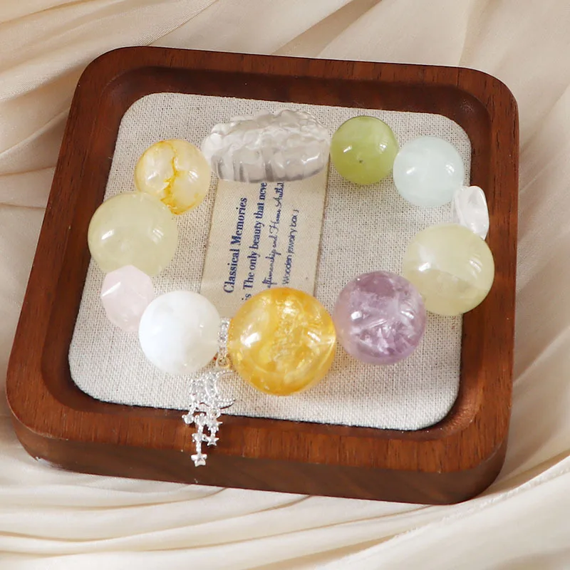 Minar Delicate 22mm Rainbow Natural Stone Crystal CZ Zircon Moon Star Tassel Elastic Strand Bracelets for Women Anniversary Gift
Minar Delicate 22mm Rainbow Natural Stone Crystal CZ Zircon Moon Star Tassel Elastic Strand Bracelets for Women Anniversary Gift