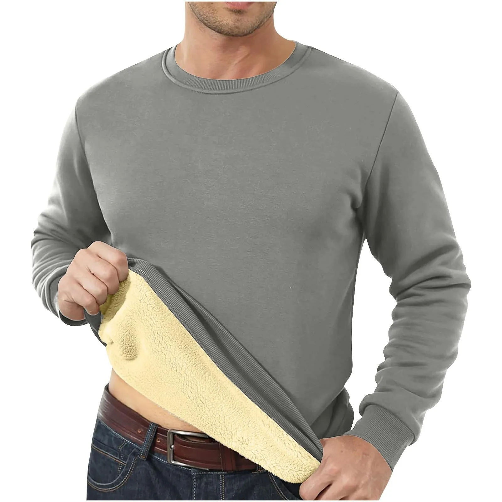 Men's Warm And Comfortable Thickened Wool Base Sweatshirt Long Sleeve Crewneck Top Casual Outdoor Clothing Sportswear
Men's Warm And Comfortable Thickened Wool Base Sweatshirt Long Sleeve Crewneck Top Casual Outdoor Clothing Sportswear