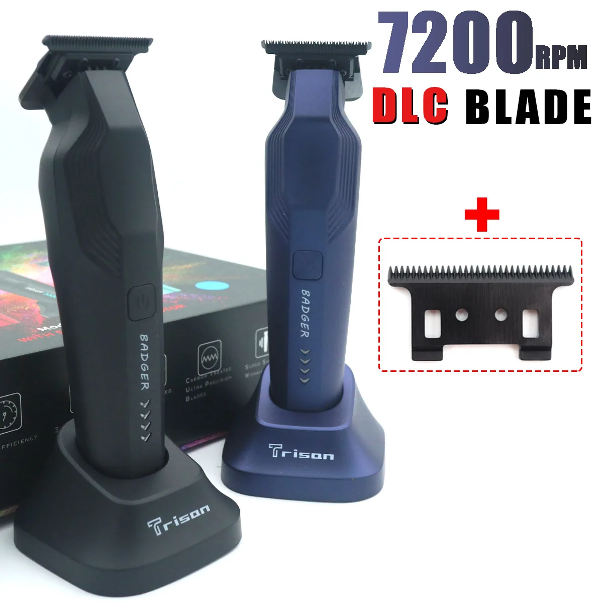 Professional M4T Hair Trimmer 7200RPM PRECISE BLACK GRAPHITE T-shape Blades Powerful Silent Motor Revs Charging Base FOR MEN
Professional M4T Hair Trimmer 7200RPM PRECISE BLACK GRAPHITE T-shape Blades Powerful Silent Motor Revs Charging Base FOR MEN