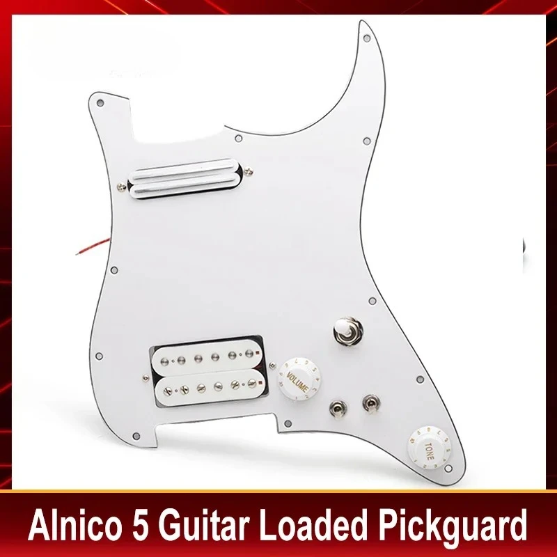 Alnico 5 Prewired ST Pickguard Coil Splitting Pickguard HH(Mini Humbucker+Humbucker) Loaded Pickguard with Humbucker Pickups
Alnico 5 Prewired ST Pickguard Coil Splitting Pickguard HH(Mini Humbucker+Humbucker) Loaded Pickguard with Humbucker Pickups