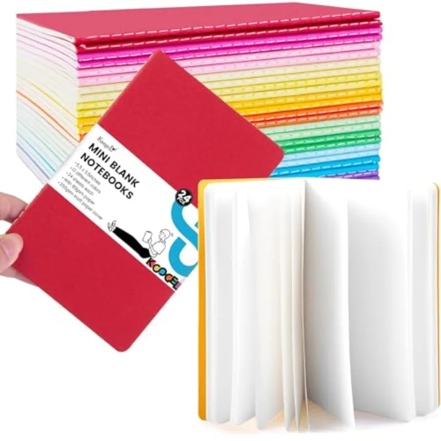 24 Pack Mini Pocket Notebooks, Small Blank Notebooks 3.5 x 5.5 Inch Memo Steno Tiny Notepad Bulk 48 Pages of each Journals for
24 Pack Mini Pocket Notebooks, Small Blank Notebooks 3.5 x 5.5 Inch Memo Steno Tiny Notepad Bulk 48 Pages of each Journals for