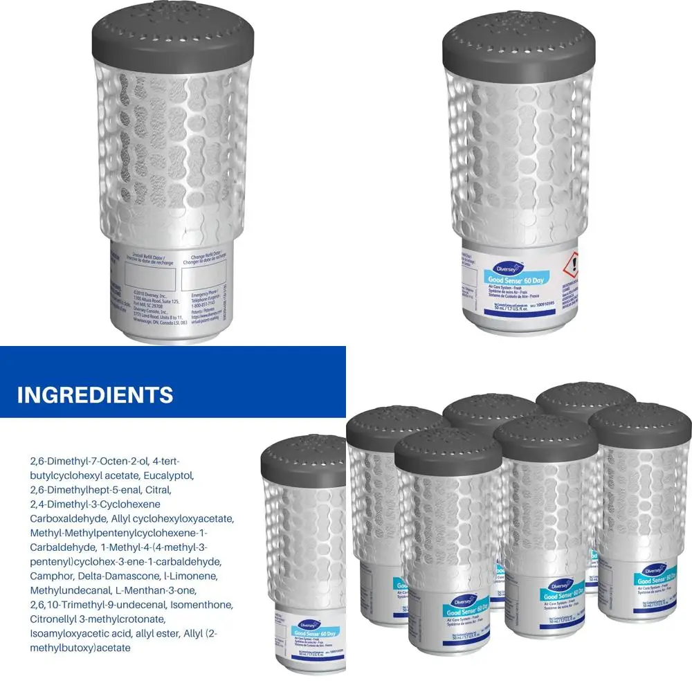 Картридж для освежителя воздуха на 60 дней для зон с высокой проходимостью, 6 штук в упаковке, свежий аромат
Картридж для освежителя воздуха на 60 дней для зон с высокой проходимостью, 6 штук в упаковке, свежий аромат