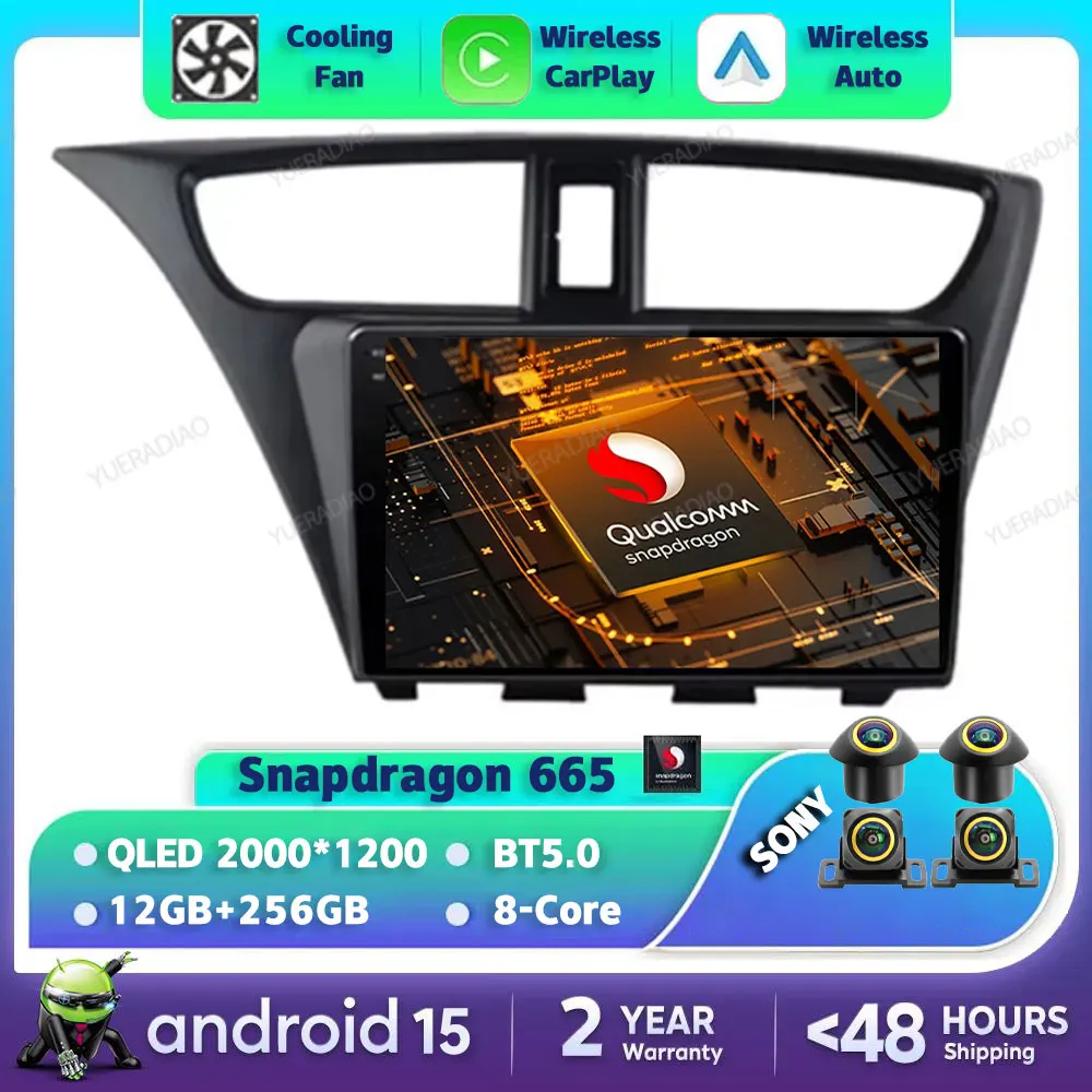 Android 15 Car Radio For Honda CIVIC Hatchback 2012 2013 2014 2015 -2017 QLED Qualcomm 4G WIFI BT GPS NAVI Head Unit 2DIN LTE 5G
Android 15 Car Radio For Honda CIVIC Hatchback 2012 2013 2014 2015 -2017 QLED Qualcomm 4G WIFI BT GPS NAVI Head Unit 2DIN LTE 5G