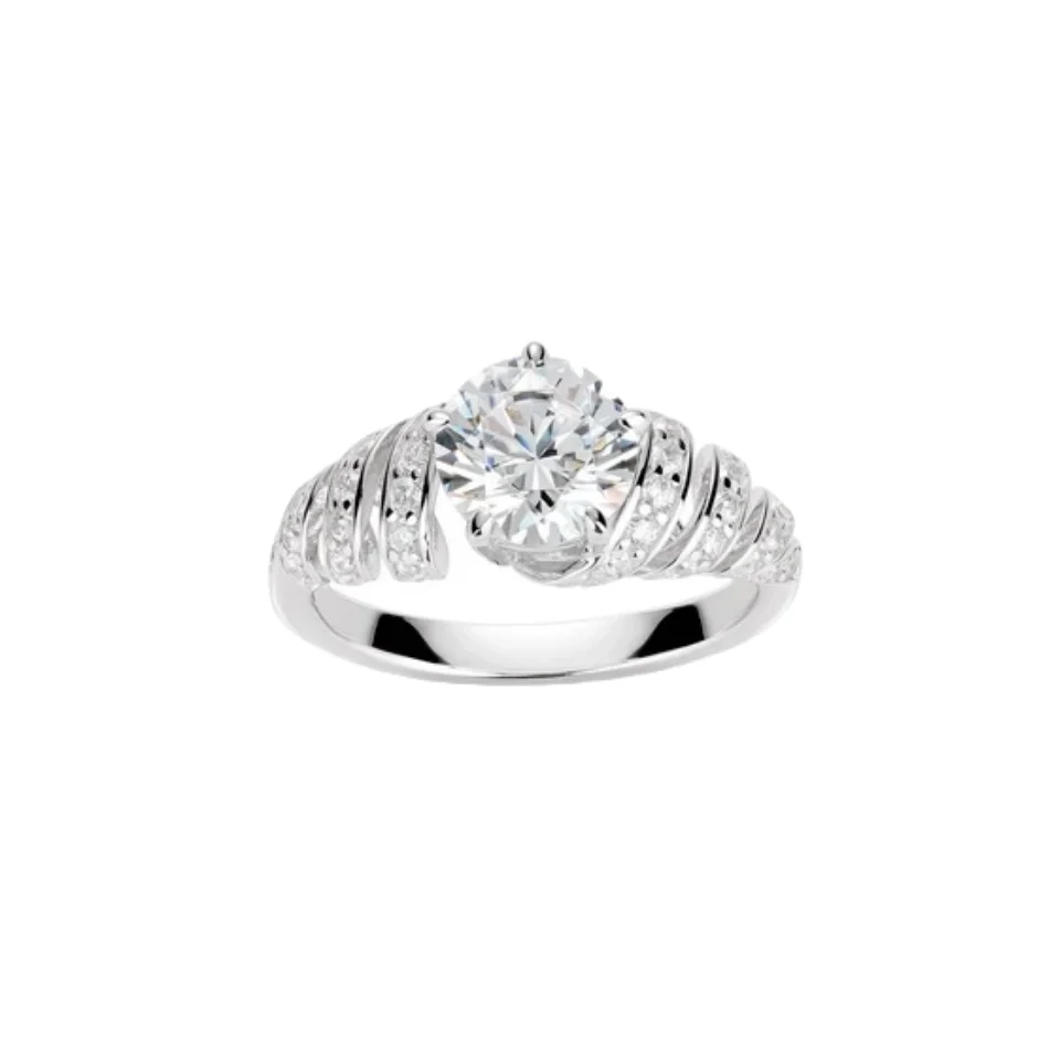 BELLUX 925 Silver Synthetic Zircon White Five Claw Full Diamond Rotating Hollow Shining White Diamond Fashion Ring
BELLUX 925 Silver Synthetic Zircon White Five Claw Full Diamond Rotating Hollow Shining White Diamond Fashion Ring