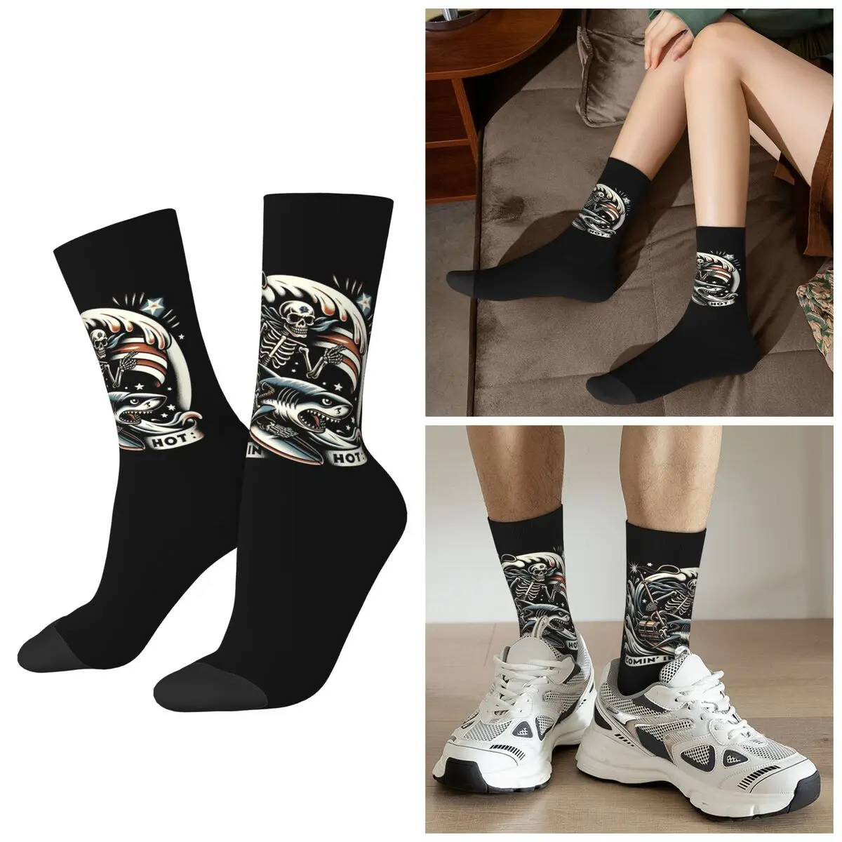 Веселые носки с комиксным принтом «Скелет-капитан на акуле» на все сезоны, в стиле Харадзюку, высококачественные, для подарков на День святого Валентина
Веселые носки с комиксным принтом «Скелет-капитан на акуле» на все сезоны, в стиле Харадзюку, высококачественные, для подарков на День святого Валентина