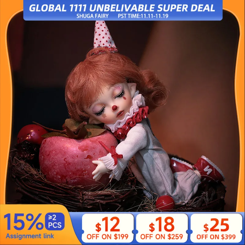 Fairyland Pukifee Jon 1/8 clown Doll BJD Resin Body Model Girls new Fullset with face up Toy Gifts joint doll
Fairyland Pukifee Jon 1/8 clown Doll BJD Resin Body Model Girls new Fullset with face up Toy Gifts joint doll