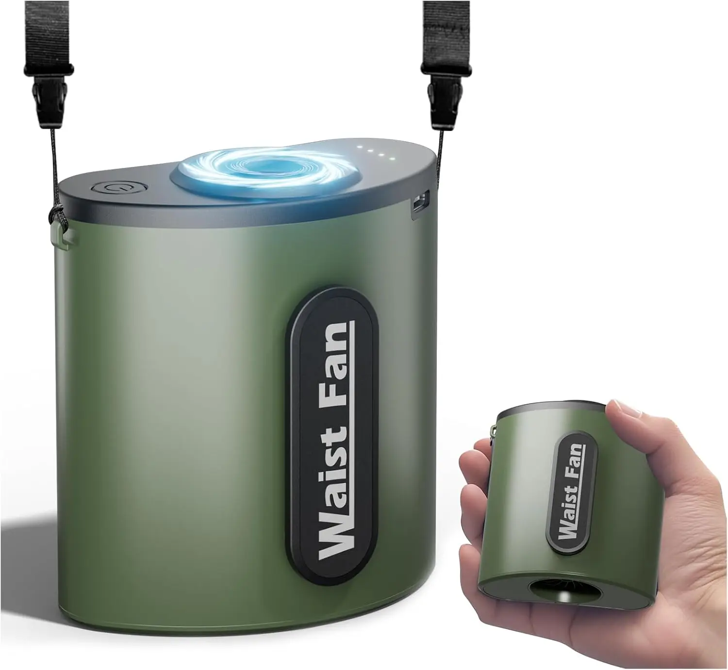 10000mAh Waist Fan, 18000RPM 4 Speeds, Rechargeable Up to 24H, Hands-Free Belt Fan for Outdoor Work, Green
10000mAh Waist Fan, 18000RPM 4 Speeds, Rechargeable Up to 24H, Hands-Free Belt Fan for Outdoor Work, Green