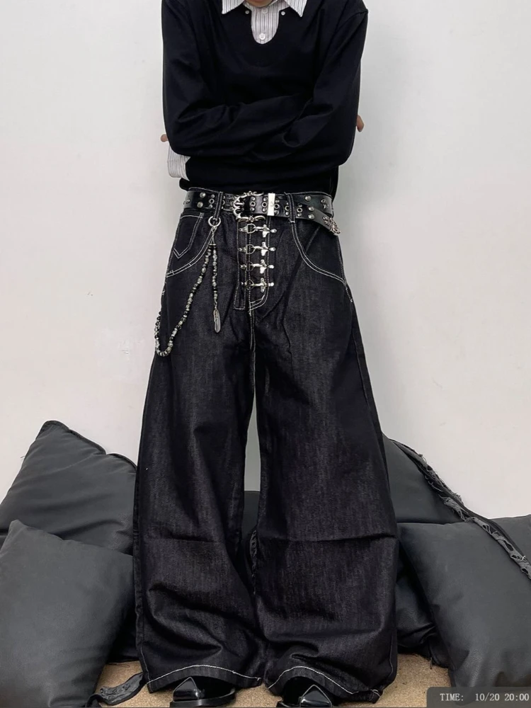 Mens Jeans American Vintage Buckle Curved Fit Black Raw Denim Pants Harajuku Unisex Straight Leg Clean Fit Streetwear Casual New
Mens Jeans American Vintage Buckle Curved Fit Black Raw Denim Pants Harajuku Unisex Straight Leg Clean Fit Streetwear Casual New