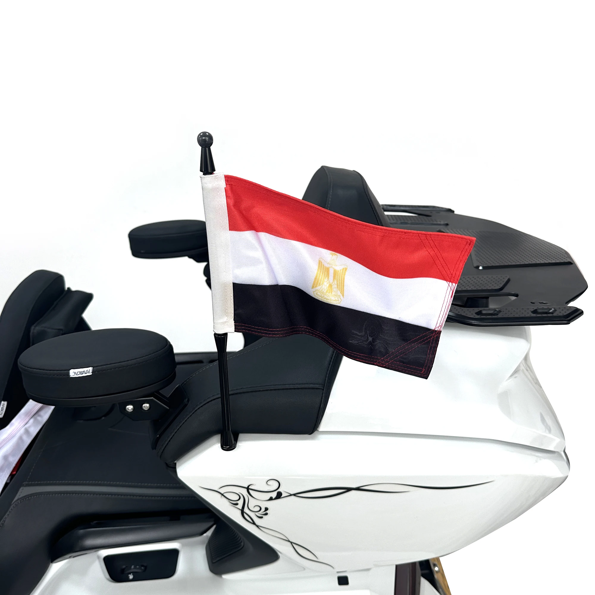 Panical Oman Flagpole With Flag Set Back Trunk Mounting Base For Honda Goldwing GL1800 2018-2024 Motorcycle Black Silver
Panical Oman Flagpole With Flag Set Back Trunk Mounting Base For Honda Goldwing GL1800 2018-2024 Motorcycle Black Silver