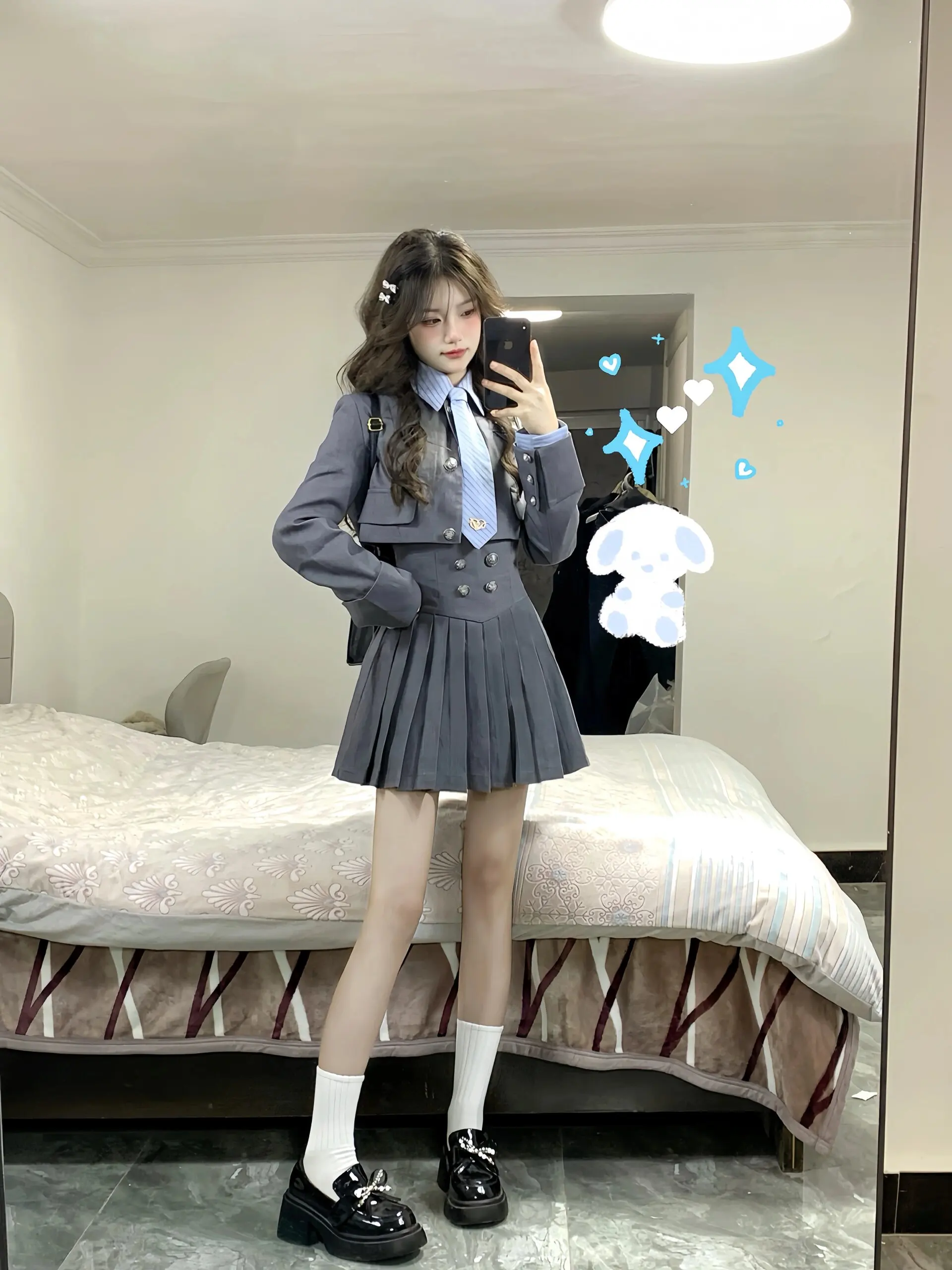 Gray Suit Jacket And Tie Set Women's School Uniform Style JK Outfit British Style Coat Long Sleeve Four Seasons Universal
Gray Suit Jacket And Tie Set Women's School Uniform Style JK Outfit British Style Coat Long Sleeve Four Seasons Universal