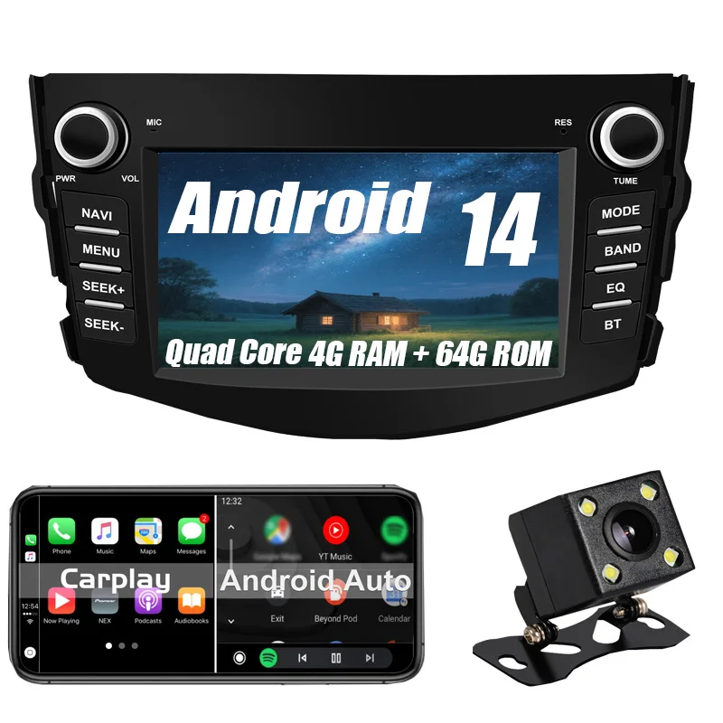 Android car radio for Toyota RAV4 2006-2012 stereo screen Carplay Android Auto Bluetooth GPS Navigation FM radio 7’’
Android car radio for Toyota RAV4 2006-2012 stereo screen Carplay Android Auto Bluetooth GPS Navigation FM radio 7’’