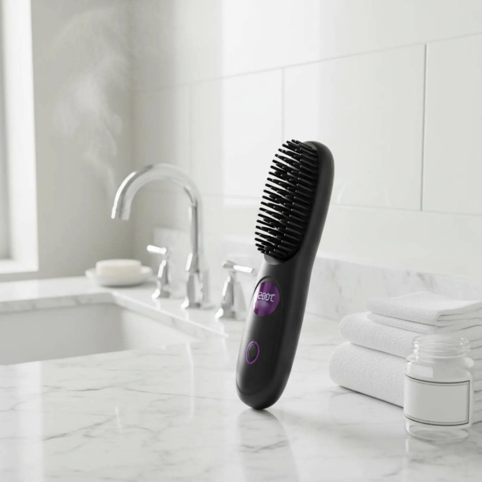Cordless Hair Straightener Brush Wireless Portable Hair Straightener Brush Temperature Adjustable Anti-Scald
Cordless Hair Straightener Brush Wireless Portable Hair Straightener Brush Temperature Adjustable Anti-Scald