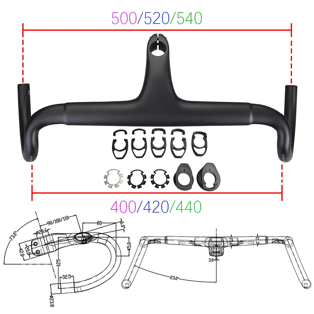 Full internal wiring BALUGOE Gravel Handlebar Carbon fiber Exotropism handle 28.6mm Bicycle Road Bike Handlear 25 degrees
Full internal wiring BALUGOE Gravel Handlebar Carbon fiber Exotropism handle 28.6mm Bicycle Road Bike Handlear 25 degrees