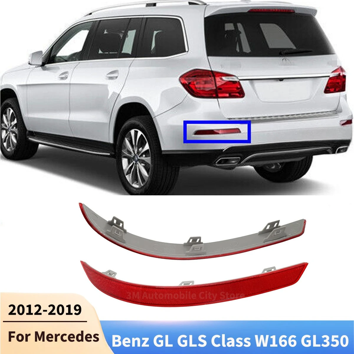 Для Mercedes Benz GL GLS Class W166 GL350 GL450 GL500 GL550 GLS350 2012-2019 отражатель заднего бампера светоотражающие полосы аксессуары 
Для Mercedes Benz GL GLS Class W166 GL350 GL450 GL500 GL550 GLS350 2012-2019 отражатель заднего бампера светоотражающие полосы аксессуары