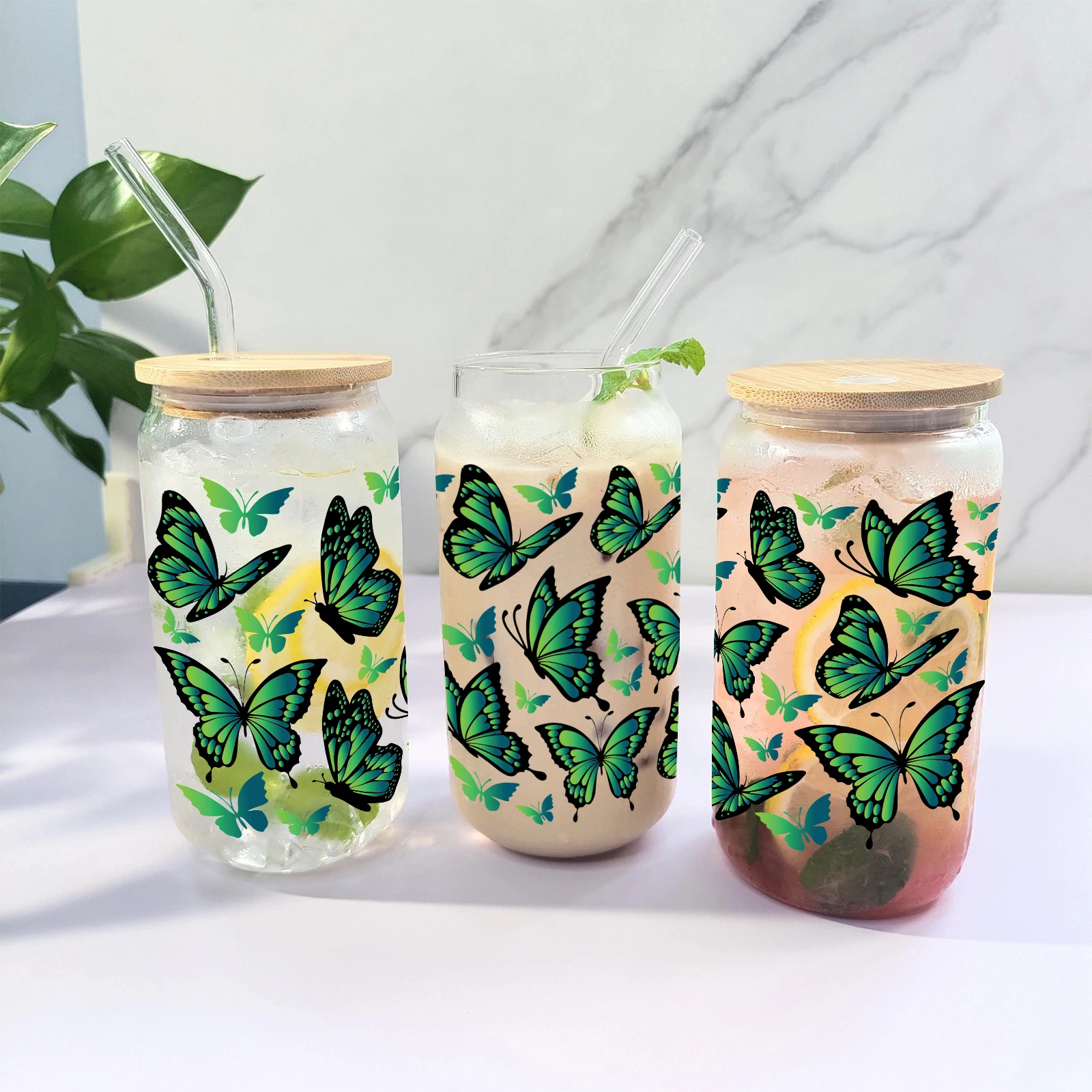 1pc Green Butterfly Pattern Glass Coffee Beer Can 3d Printed 16oz Soda Can With Lid&Straw Glass Winter Iced Coffee Cup Mug
1pc Green Butterfly Pattern Glass Coffee Beer Can 3d Printed 16oz Soda Can With Lid&Straw Glass Winter Iced Coffee Cup Mug