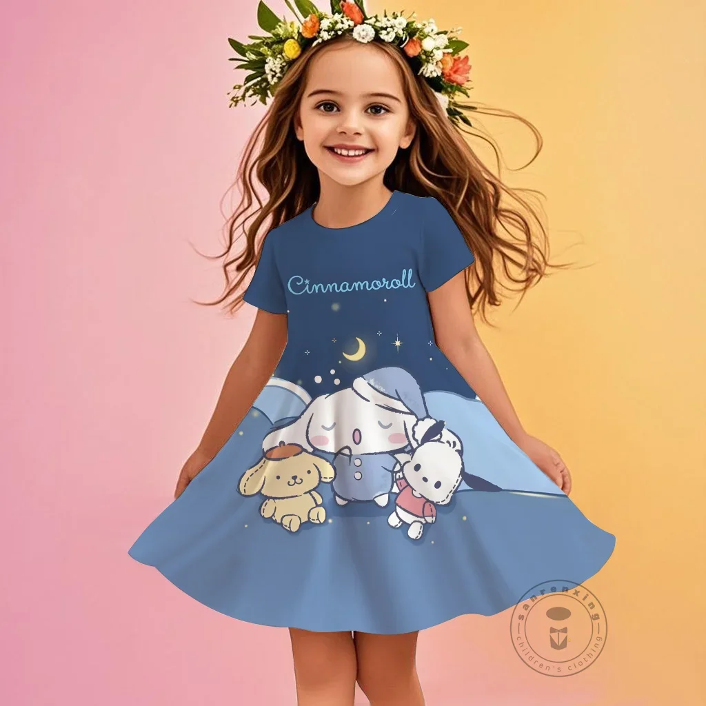 Sanrio Cinnamoroll Summer Dress Girl Dresses Children Dresses Kawaii 3D Cartoon Print Cute 2025 Girl Clothing Vestidos
Sanrio Cinnamoroll Summer Dress Girl Dresses Children Dresses Kawaii 3D Cartoon Print Cute 2025 Girl Clothing Vestidos