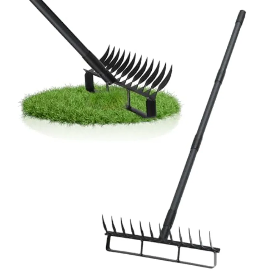 76.8" Garden Hoe and 12 Tines Rake 2-in-1 Garden Tool for Weeding Garden Cultivator with Adjustable Long Handle Heavy Duty Weed
76.8" Garden Hoe and 12 Tines Rake 2-in-1 Garden Tool for Weeding Garden Cultivator with Adjustable Long Handle Heavy Duty Weed