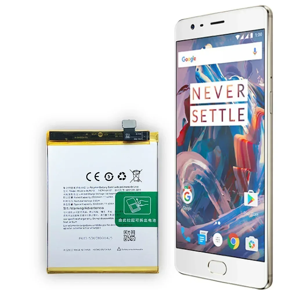 BLP613 New Top Quality For OnePlus BLP 613 3 One Plus 3 Three 1+3 3000mAh Replacement Internal Lithium New Batterie
BLP613 New Top Quality For OnePlus BLP 613 3 One Plus 3 Three 1+3 3000mAh Replacement Internal Lithium New Batterie
