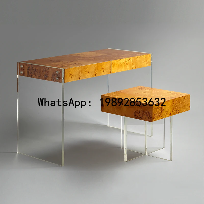 XL Acrylic Desk with Tree Bark Surface, Organic Glass and Metal Combination Writing Desk Office Desk
XL Acrylic Desk with Tree Bark Surface, Organic Glass and Metal Combination Writing Desk Office Desk