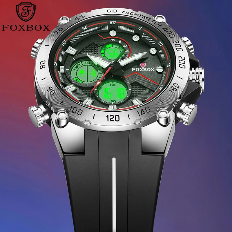 FOXBOX 2025 new Men's watches Military LED dual display luminous TOP mens wristwatch waterproof watches for men reloj hommes+BOX
FOXBOX 2025 new Men's watches Military LED dual display luminous TOP mens wristwatch waterproof watches for men reloj hommes+BOX